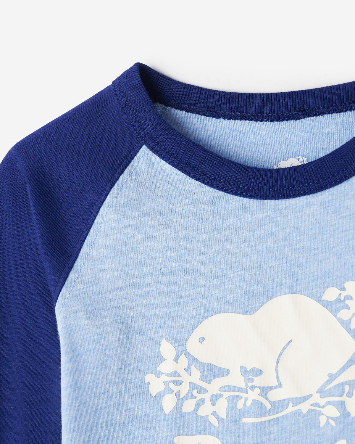 Baby Organic Cooper Baseball T-Shirt / BEACON BLUE