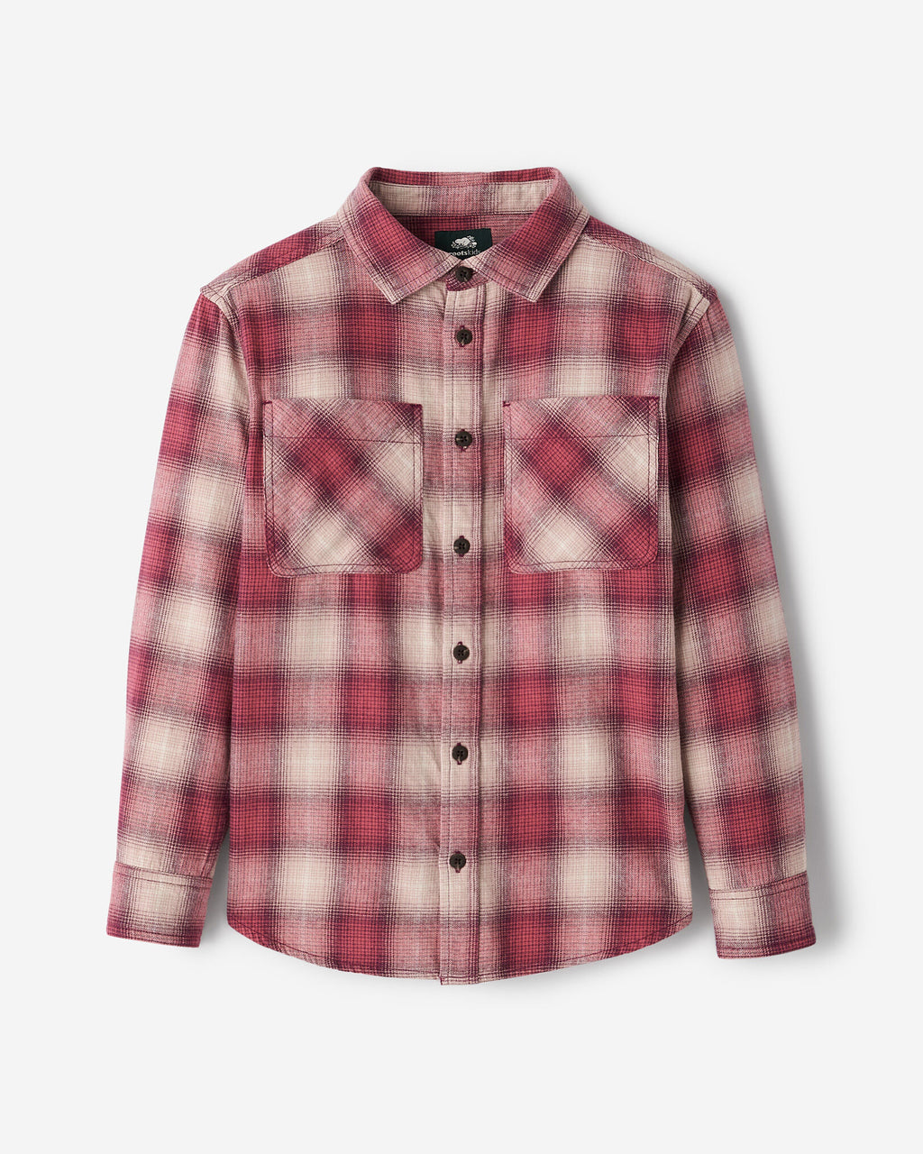 Kids Relaxed Plaid Shirt / MAUVE WINE PURPLE