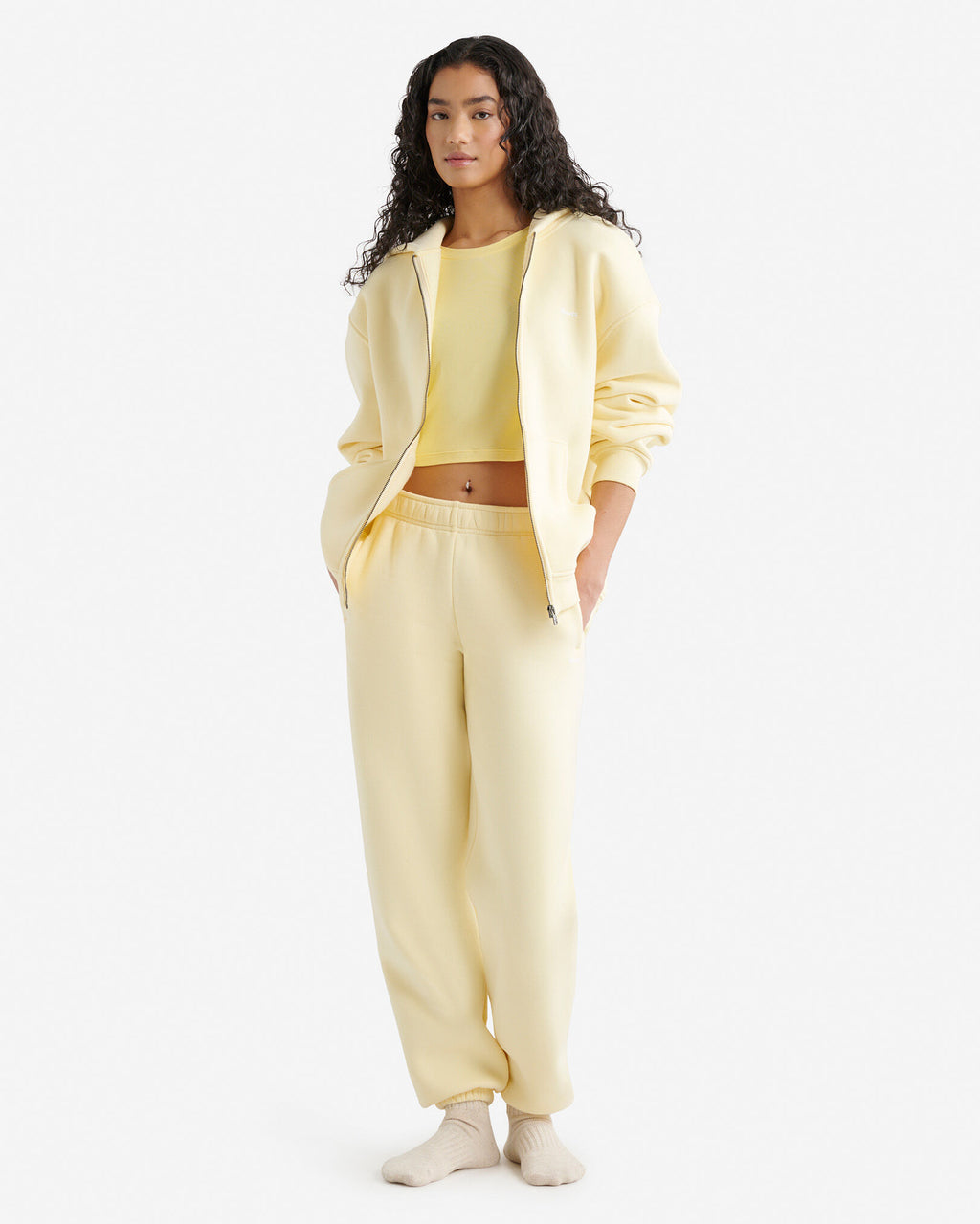 Renew Knit Crop T-Shirt / SUNSHINE YELLOW