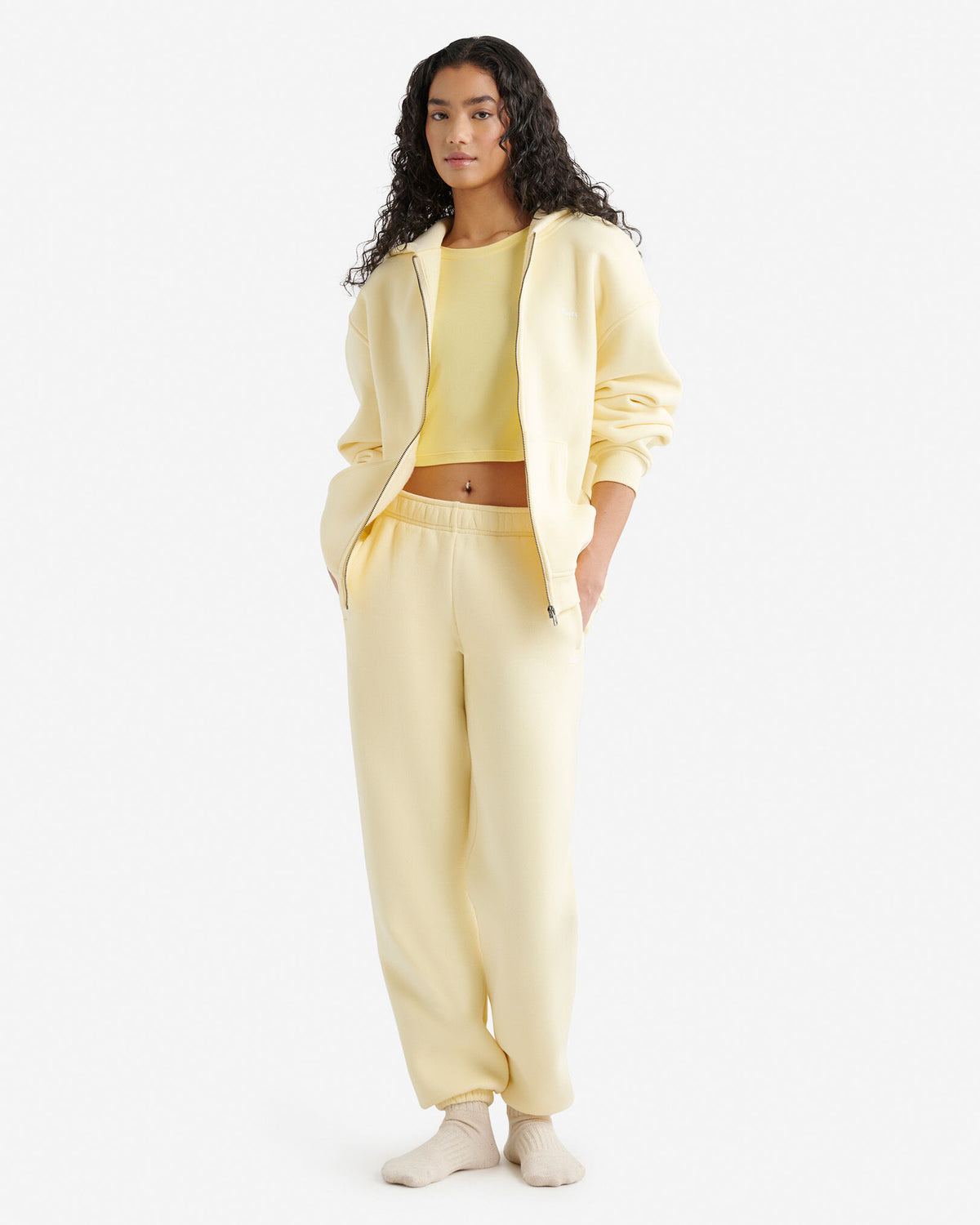 Renew Knit Crop T-Shirt / SUNSHINE YELLOW