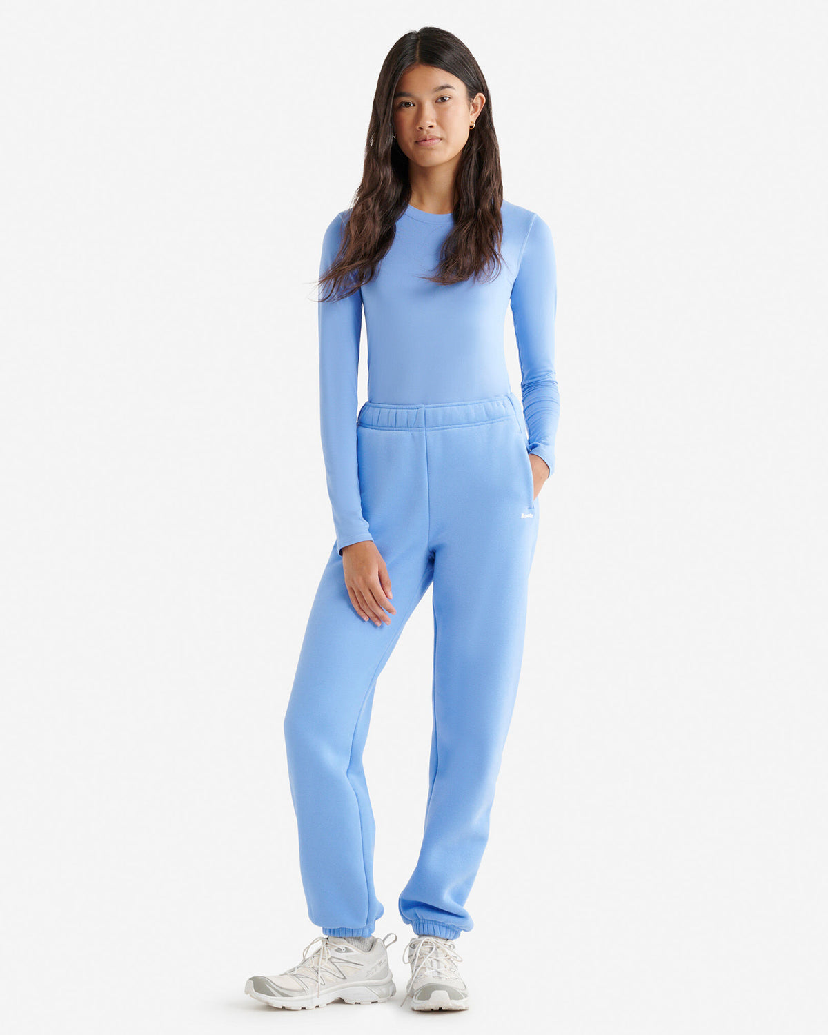 Renew Knit Fitted Long Sleeve Top / FEATHER BLUE