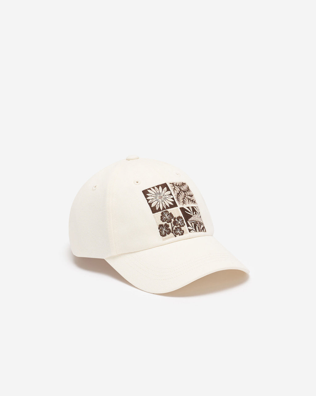 Patchwork Baseball Cap / EGRET