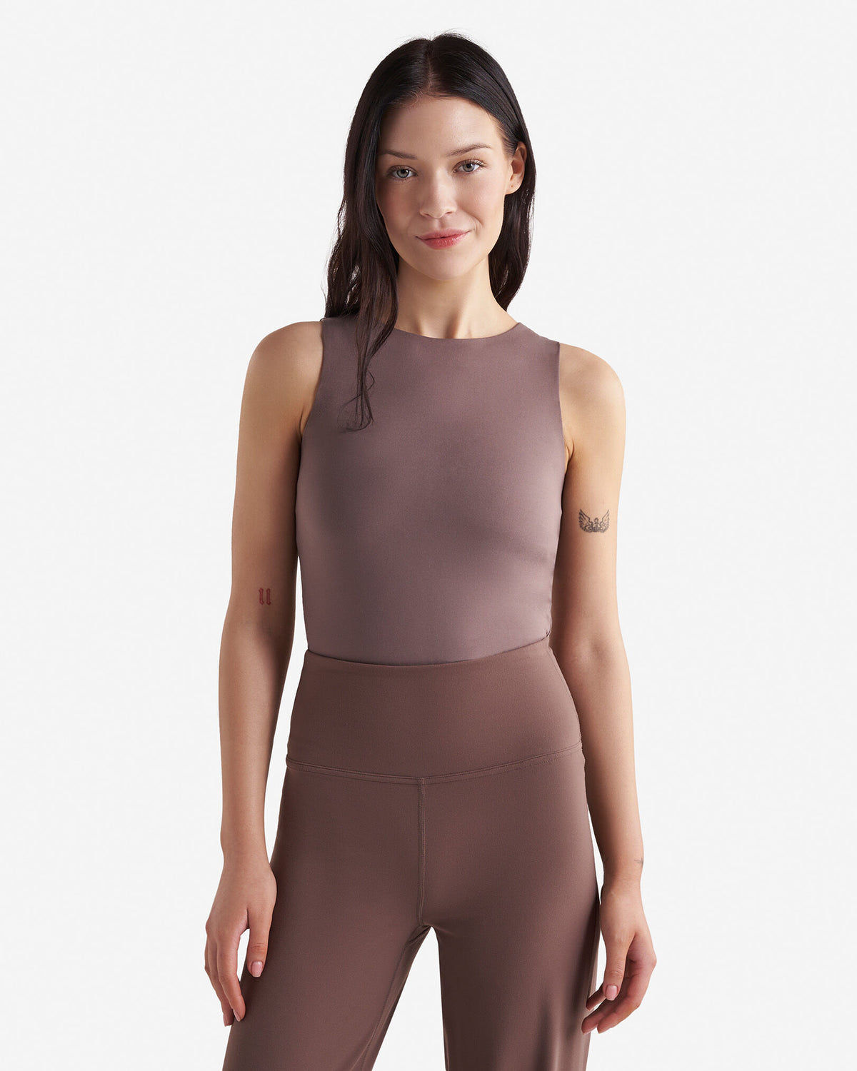 Renew Tank Bodysuit / CINDER BROWN