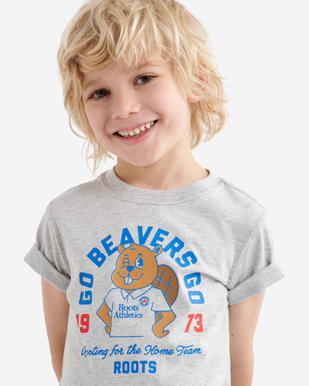 Kids Beaver League T-Shirt / HEATHER GREY