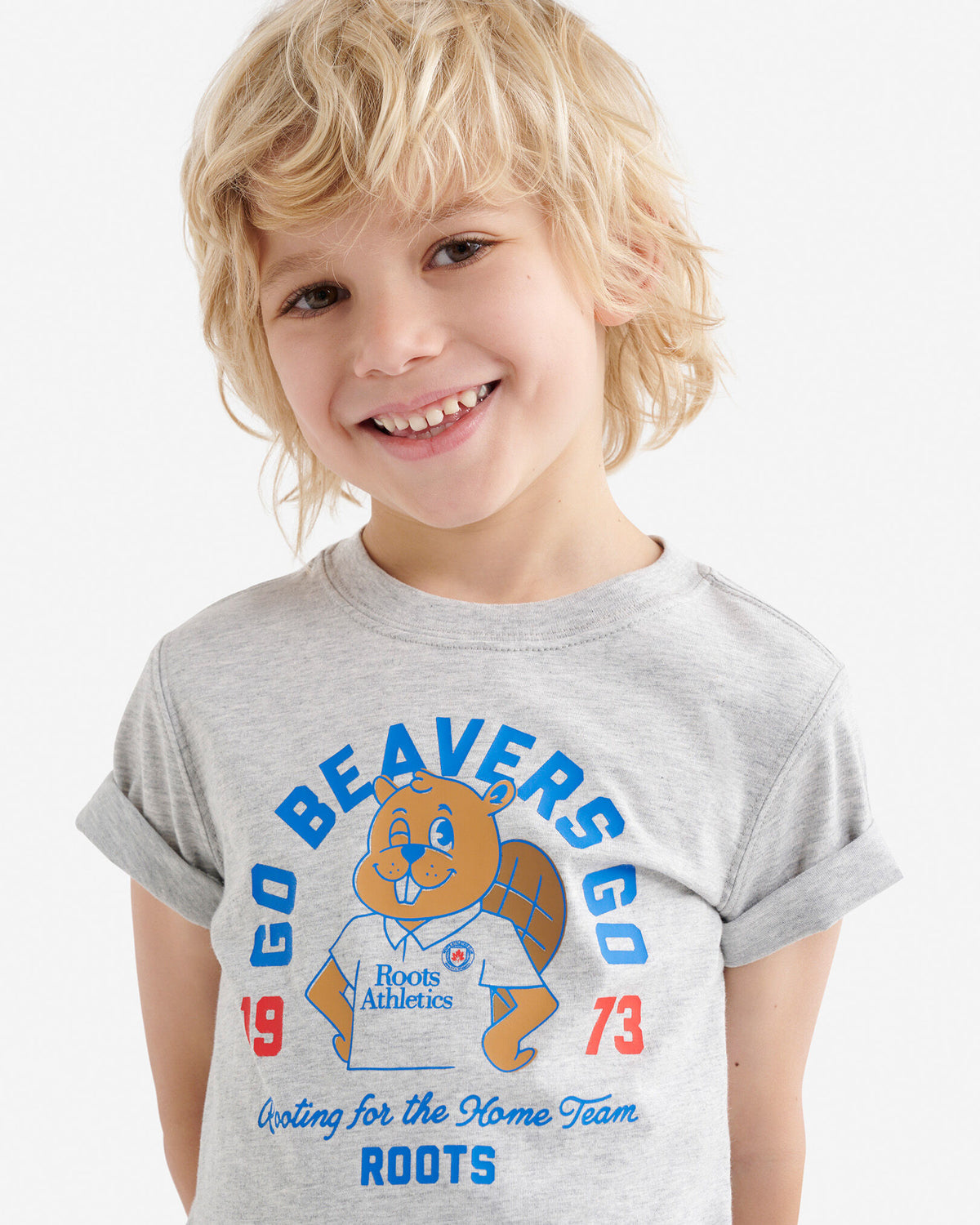 Kids Beaver League T-Shirt / HEATHER GREY