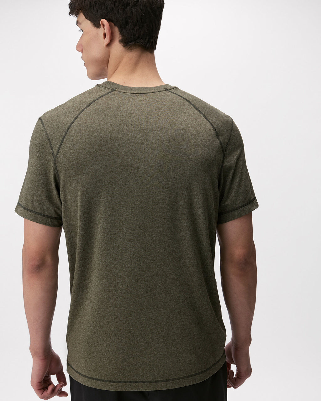 Renew Knit Short Sleeve Top / SMOKEY OLIVE PEPPER
