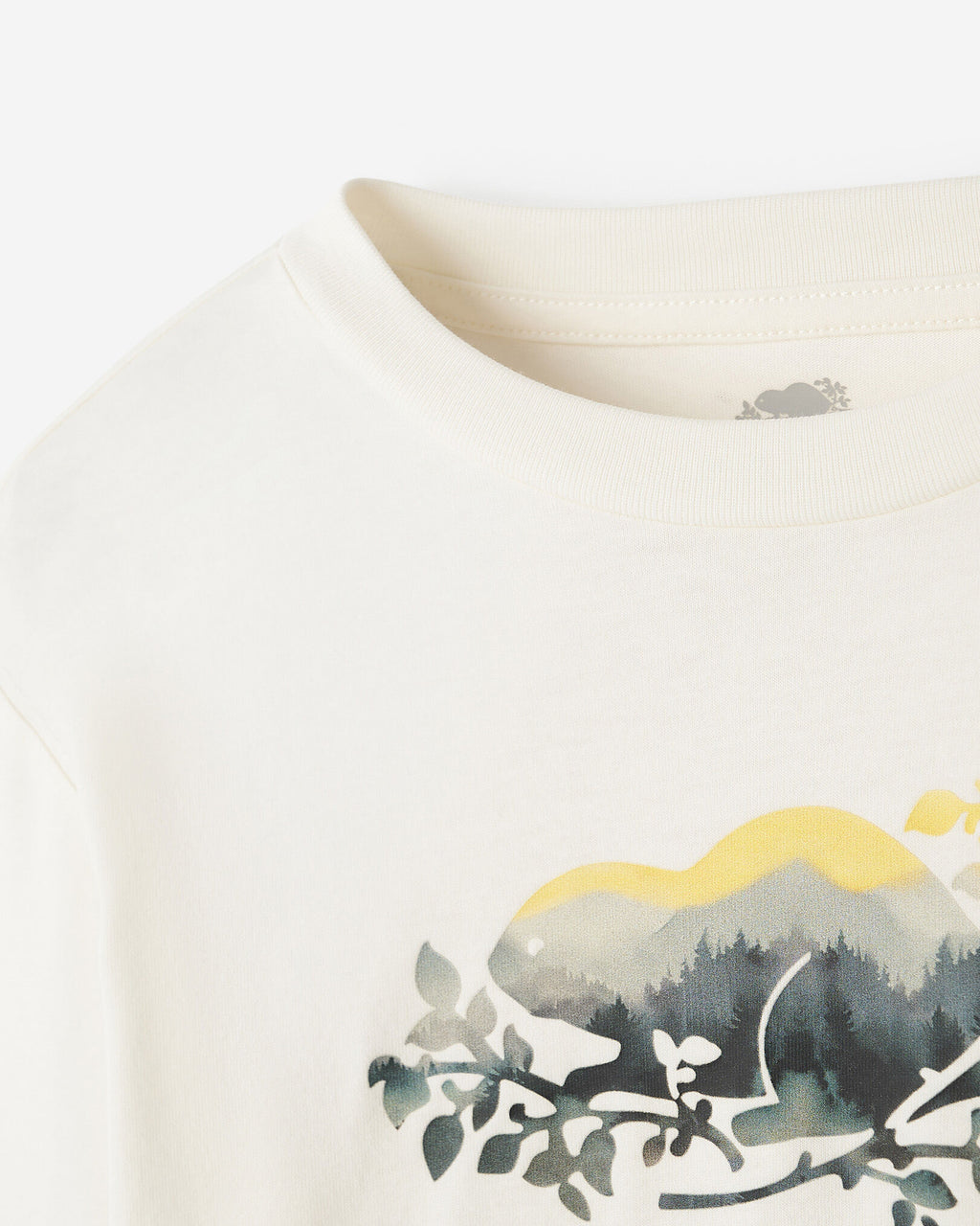 Toddler Organic Cooper Watercolour T-Shirt / EGRET