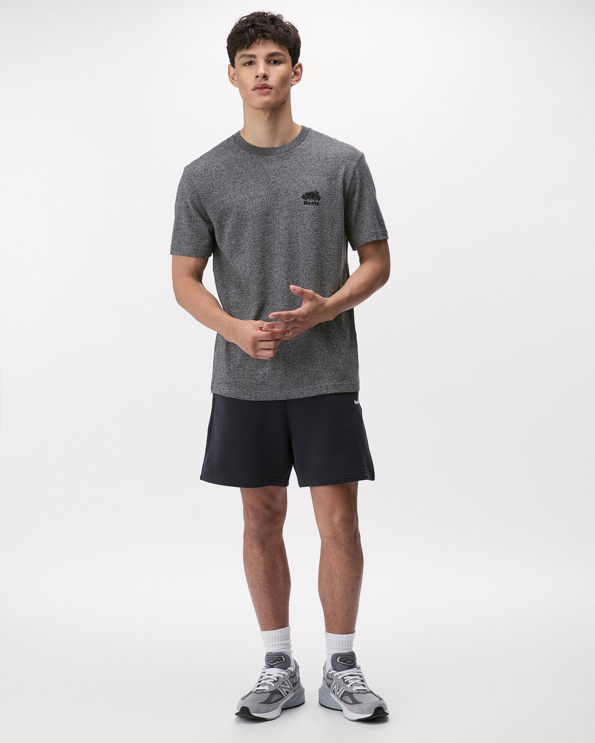 Mens Organic Perfect Pepper T-Shirt / CHARCOAL PEPPER
