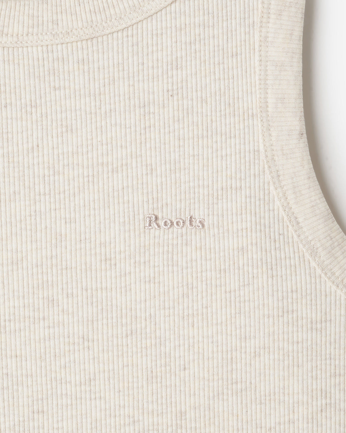 Roam Rib Fitted Tank Top / OATMEAL MIX
