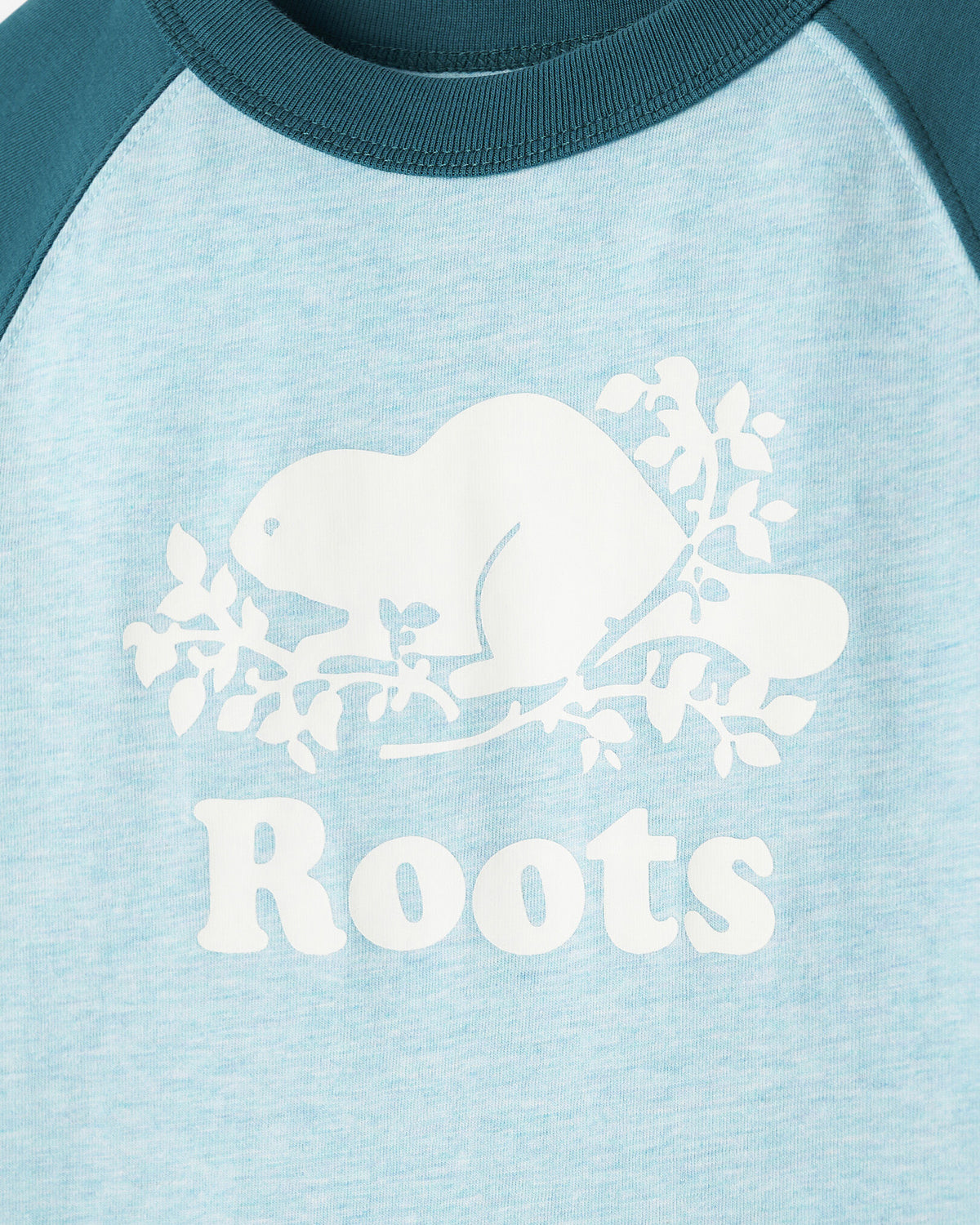 Toddler Cooper Baseball Long Sleeve T-Shirt / OCEAN TEAL