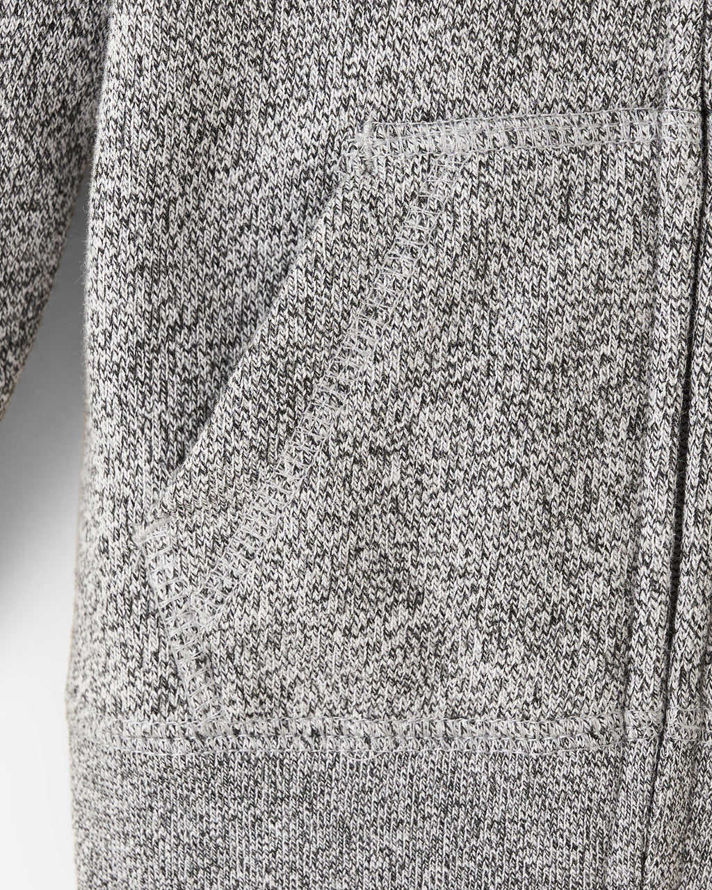 Baby Organic Original Full Zip Hoodie / SALT & PEPPER