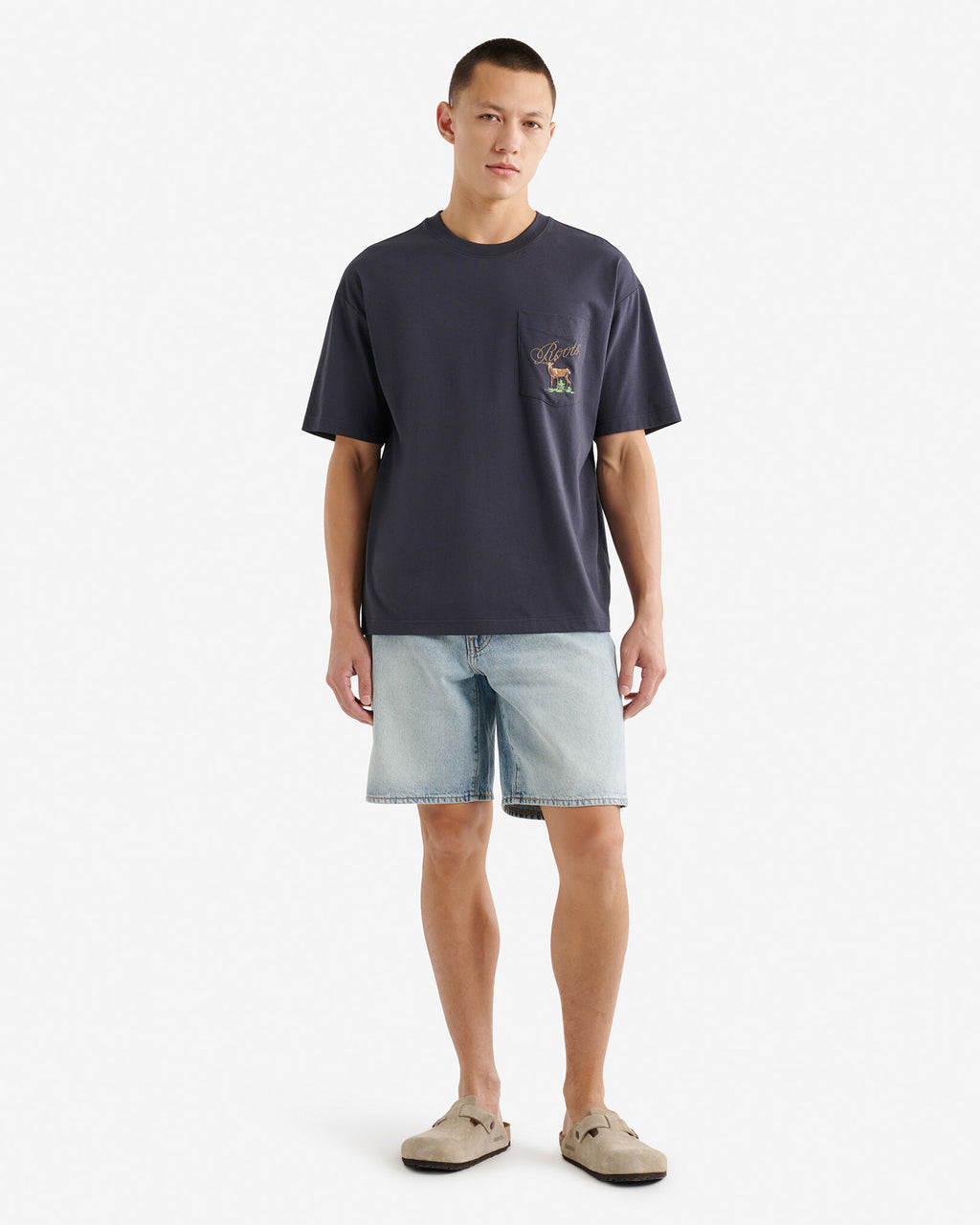Mens Pocket Trail Relaxed T- Shirt / MIDNIGHT GREY