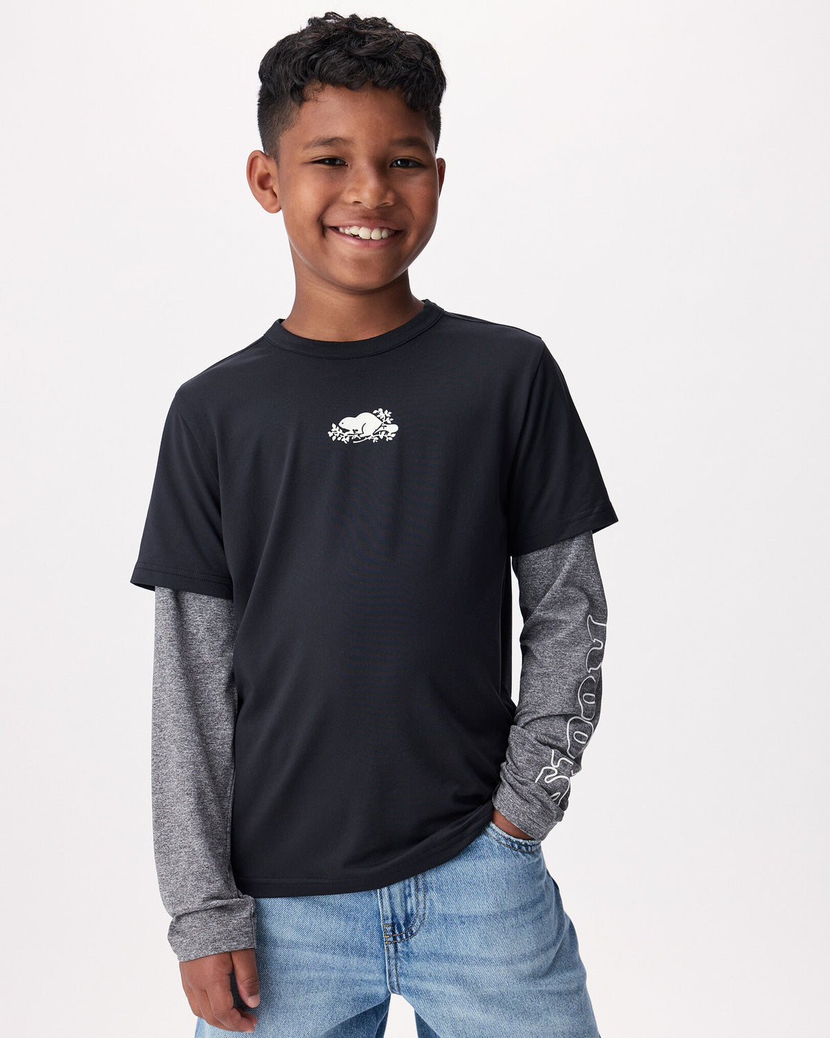Kids Renew Cooper Long Sleeve T-Shirt / BLACK