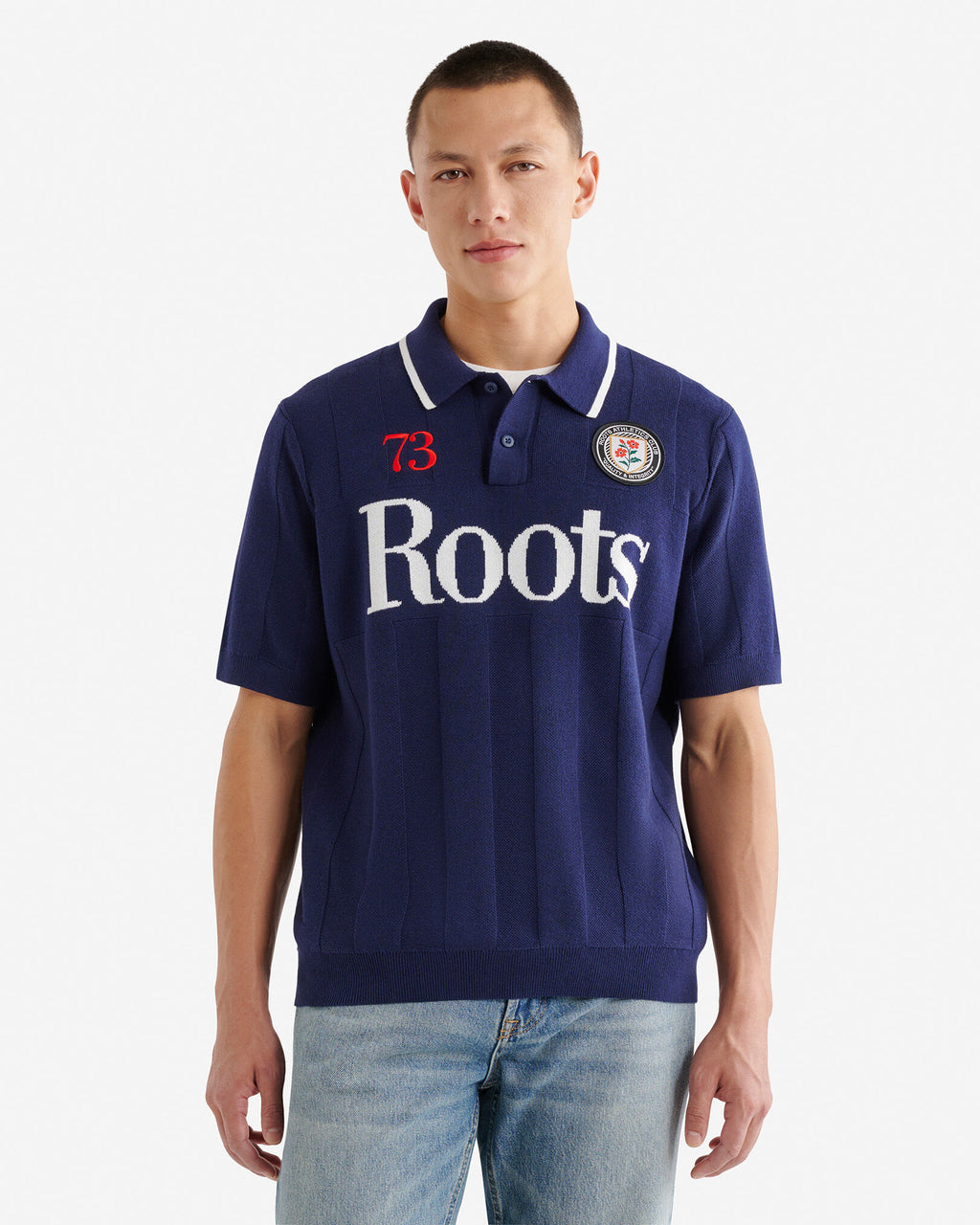 Summer League Knit Polo / INDIGO INK