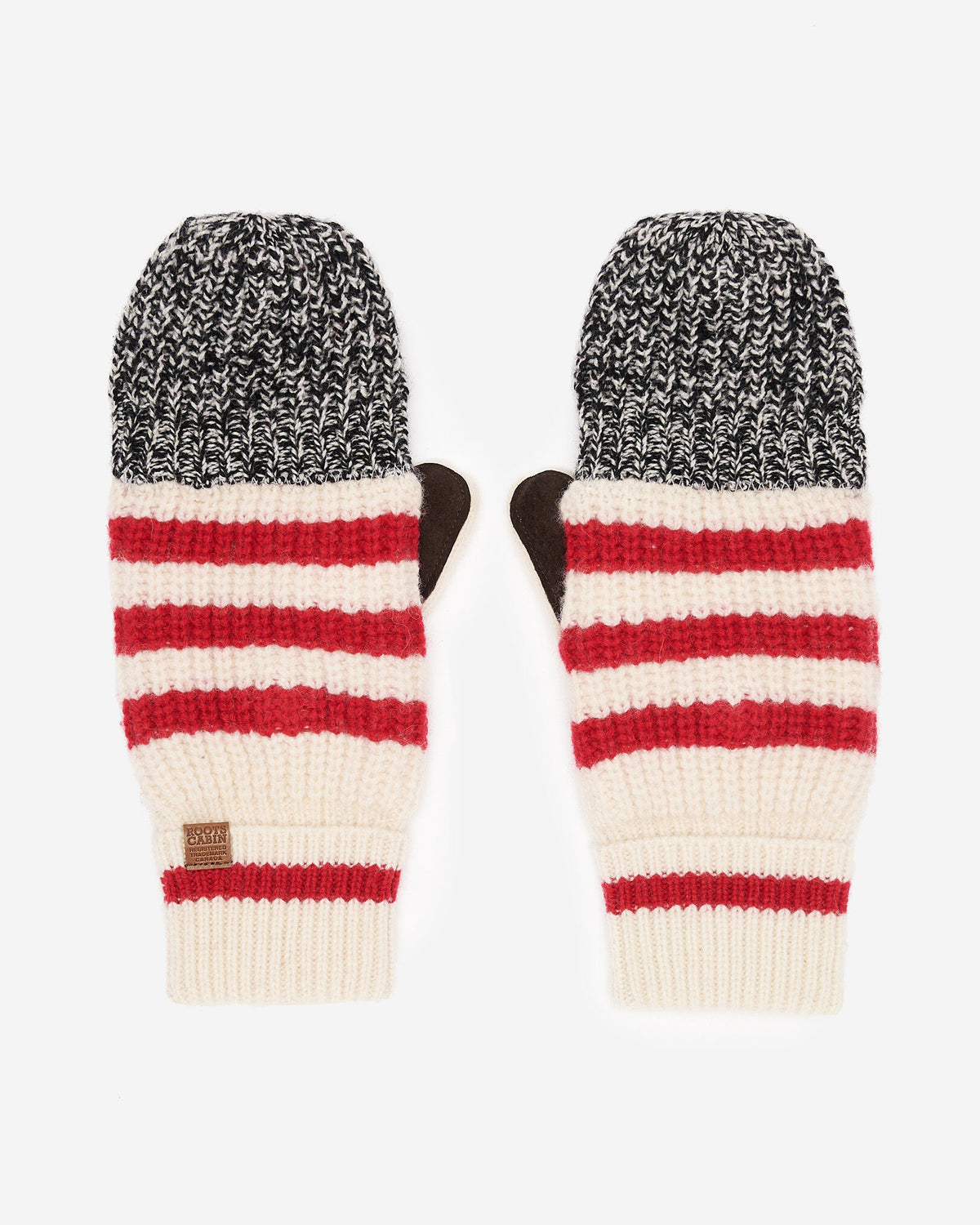 Adult Cabin Waffle Flip Mitt / SALT & PEPPER
