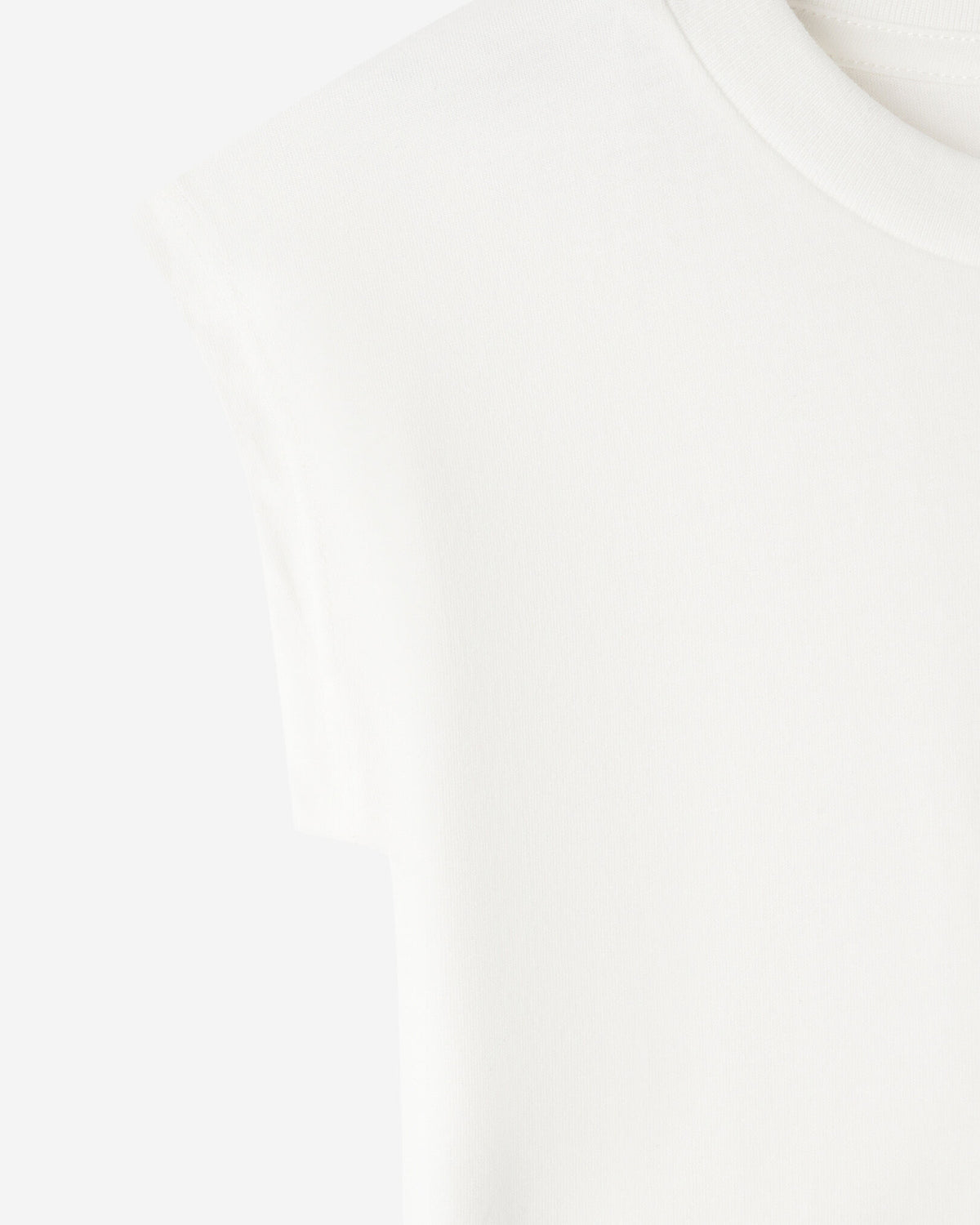 Toddler Girls Sleeveless Boxy T-Shirt / EGRET