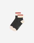 Adult Cotton Cabin Ankle Sock / BLACK MIX
