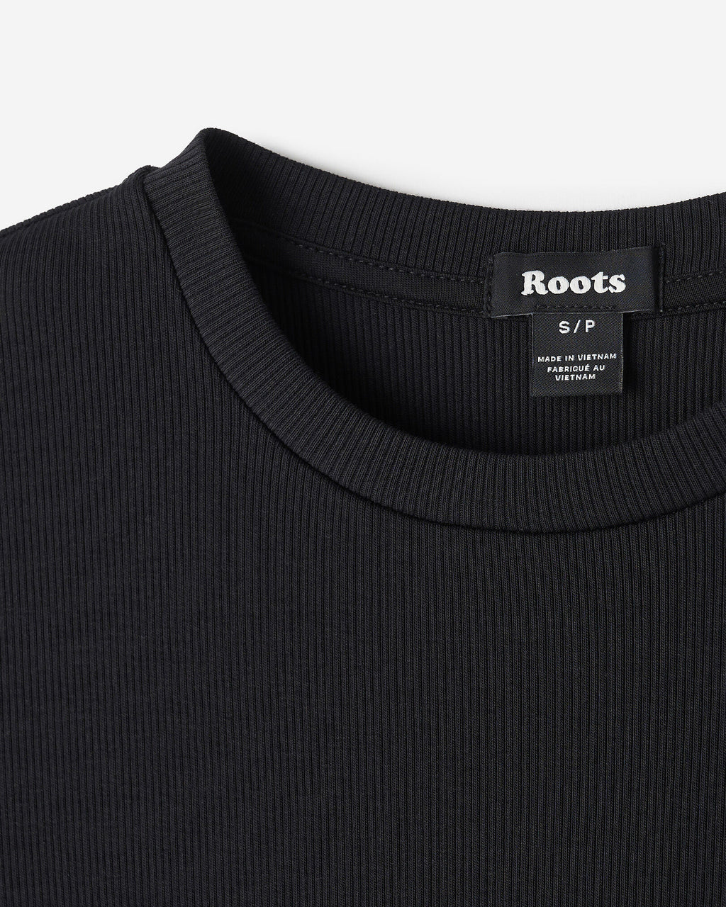 Roam Rib Fitted Short Sleeve Top / BLACK