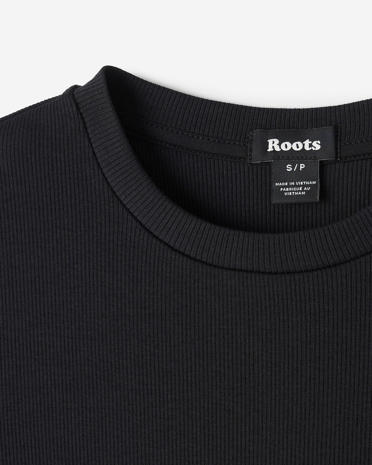 Roam Rib Fitted Short Sleeve Top / BLACK