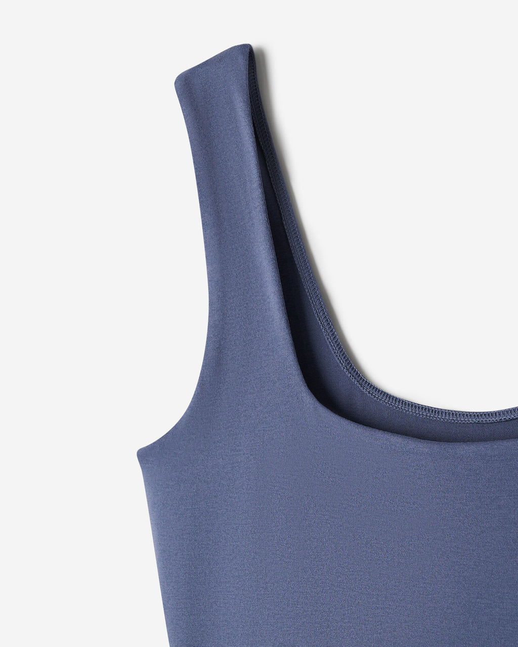 Renew Knit Square Neck Dress / TIDAL BLUE