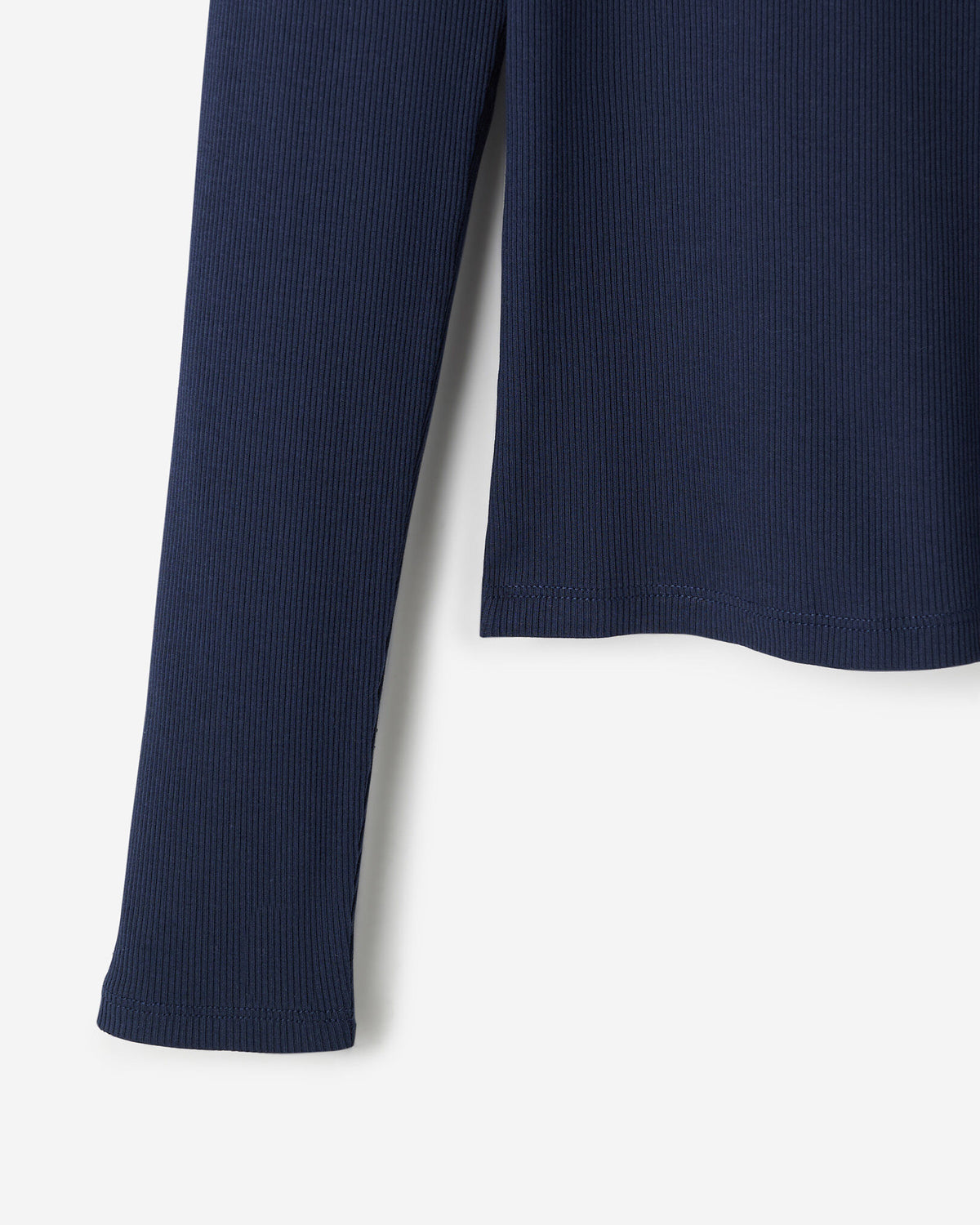 Roam Rib Fitted Long Sleeve Top / NAVY BLAZER