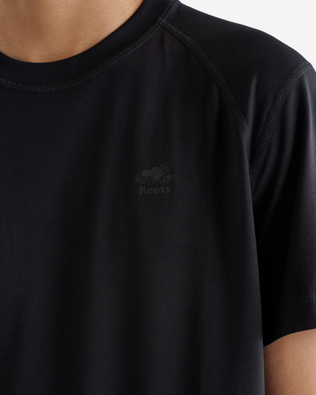 Renew Knit Short Sleeve Top / BLACK