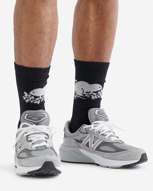 Adult Cooper Beaver Sock / BLACK