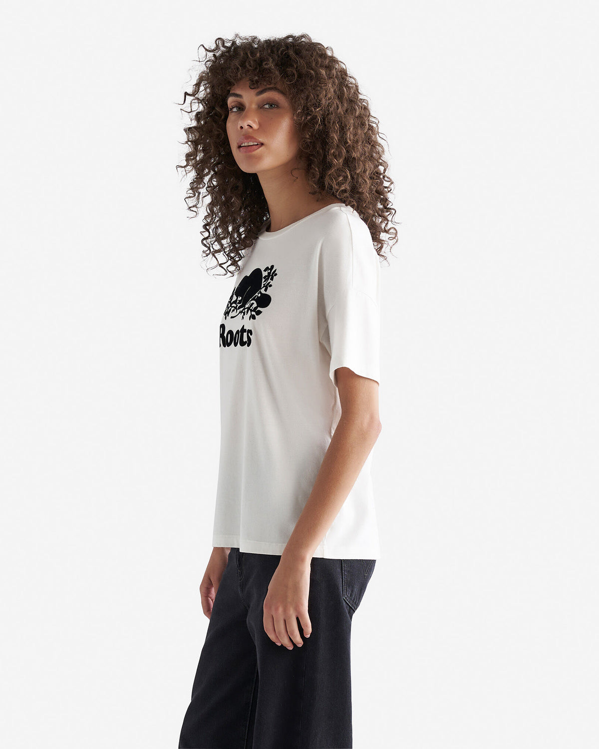 Womens Organic Relaxed Cooper T-shirt / EGRET