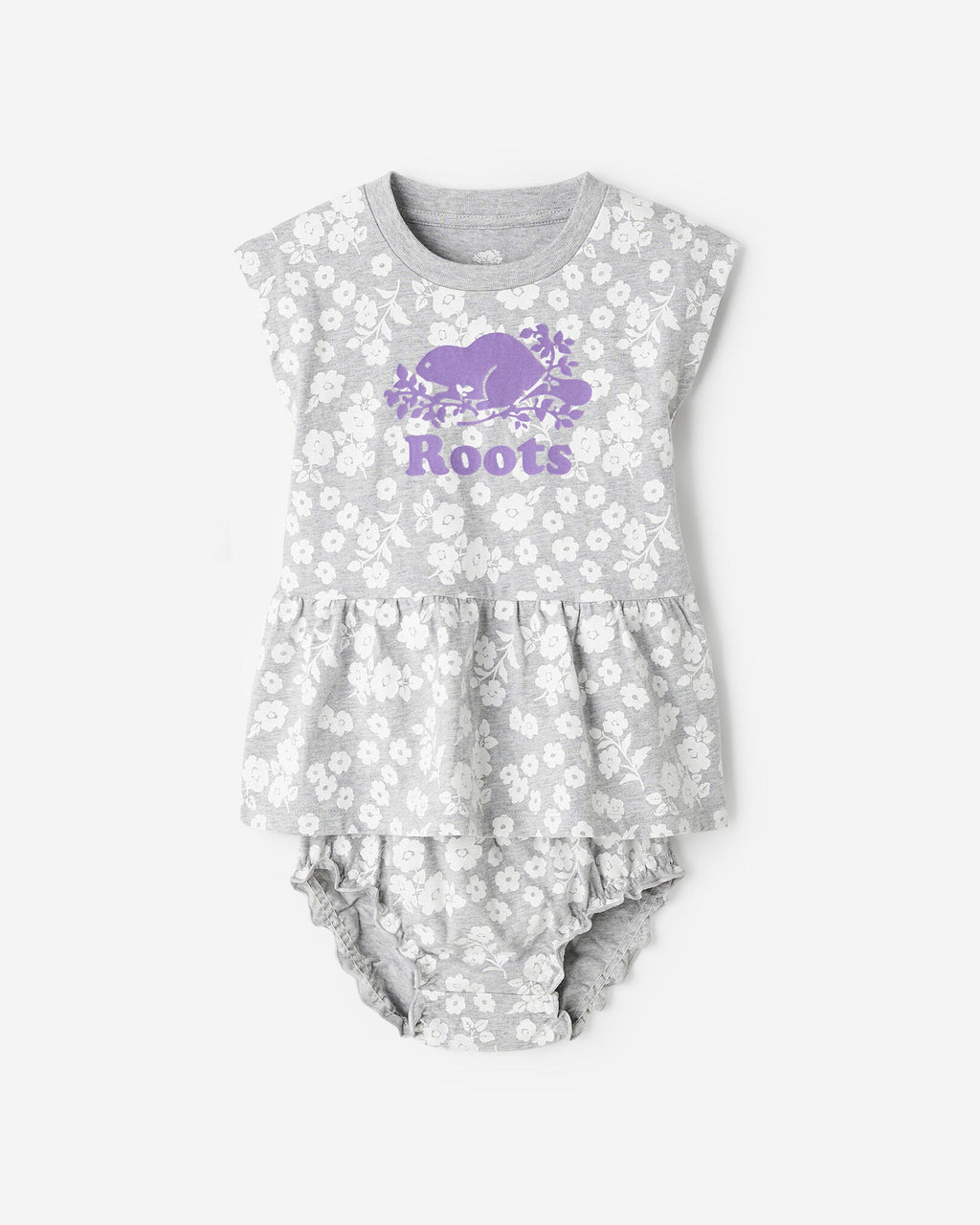 Baby Floral Dress / HEATHER GREY