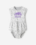 Baby Floral Dress / HEATHER GREY