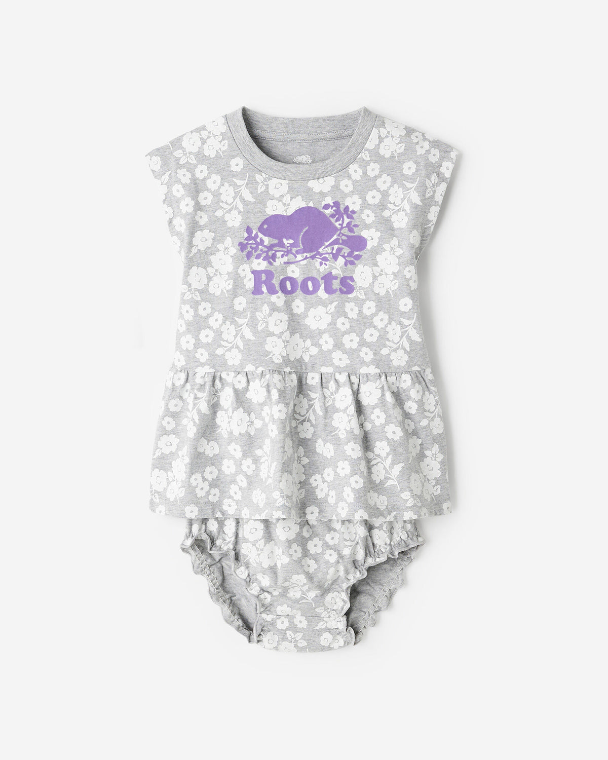 Baby Floral Dress / HEATHER GREY