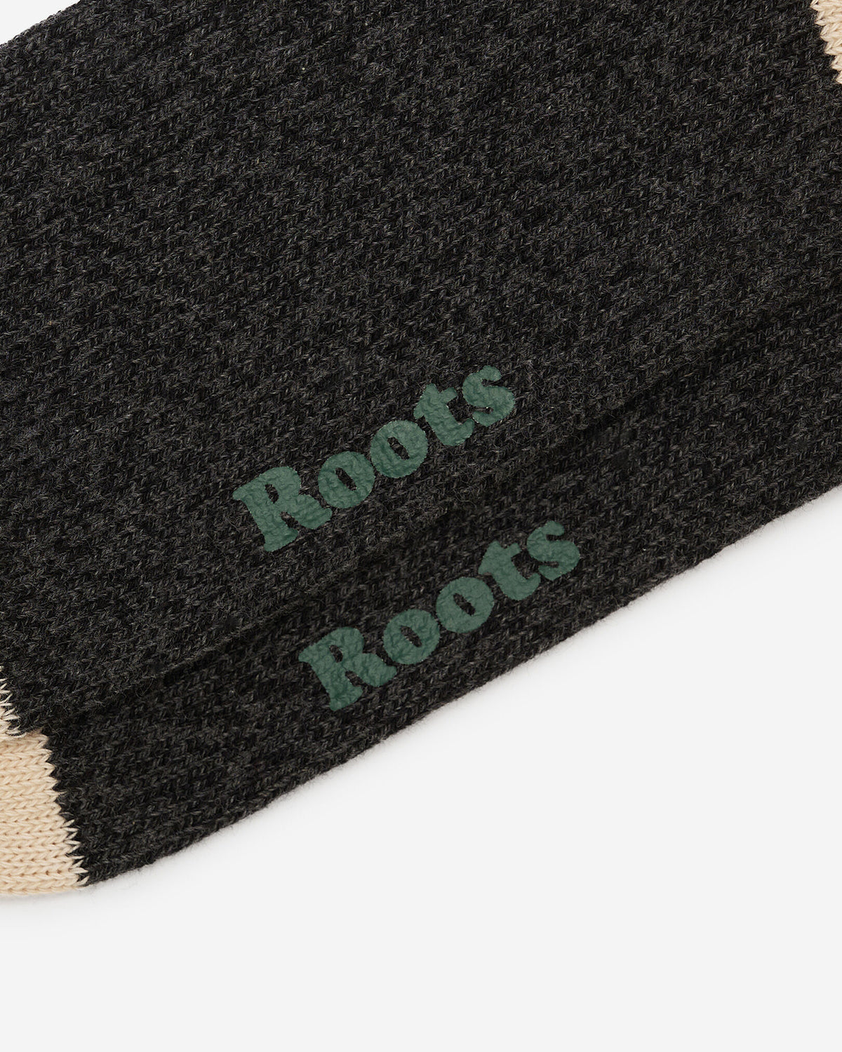 Adult Cotton Cabin Ankle Sock / BLACK MIX