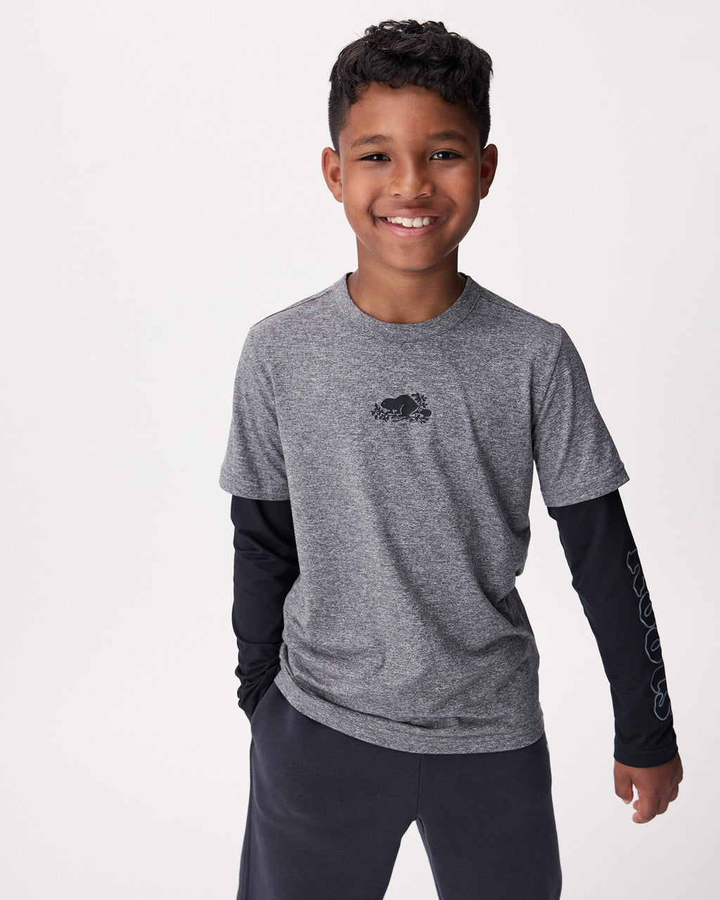Kids Renew Cooper Long Sleeve T-Shirt / SALT & PEPPER
