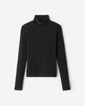 Rib Turtleneck / BLACK