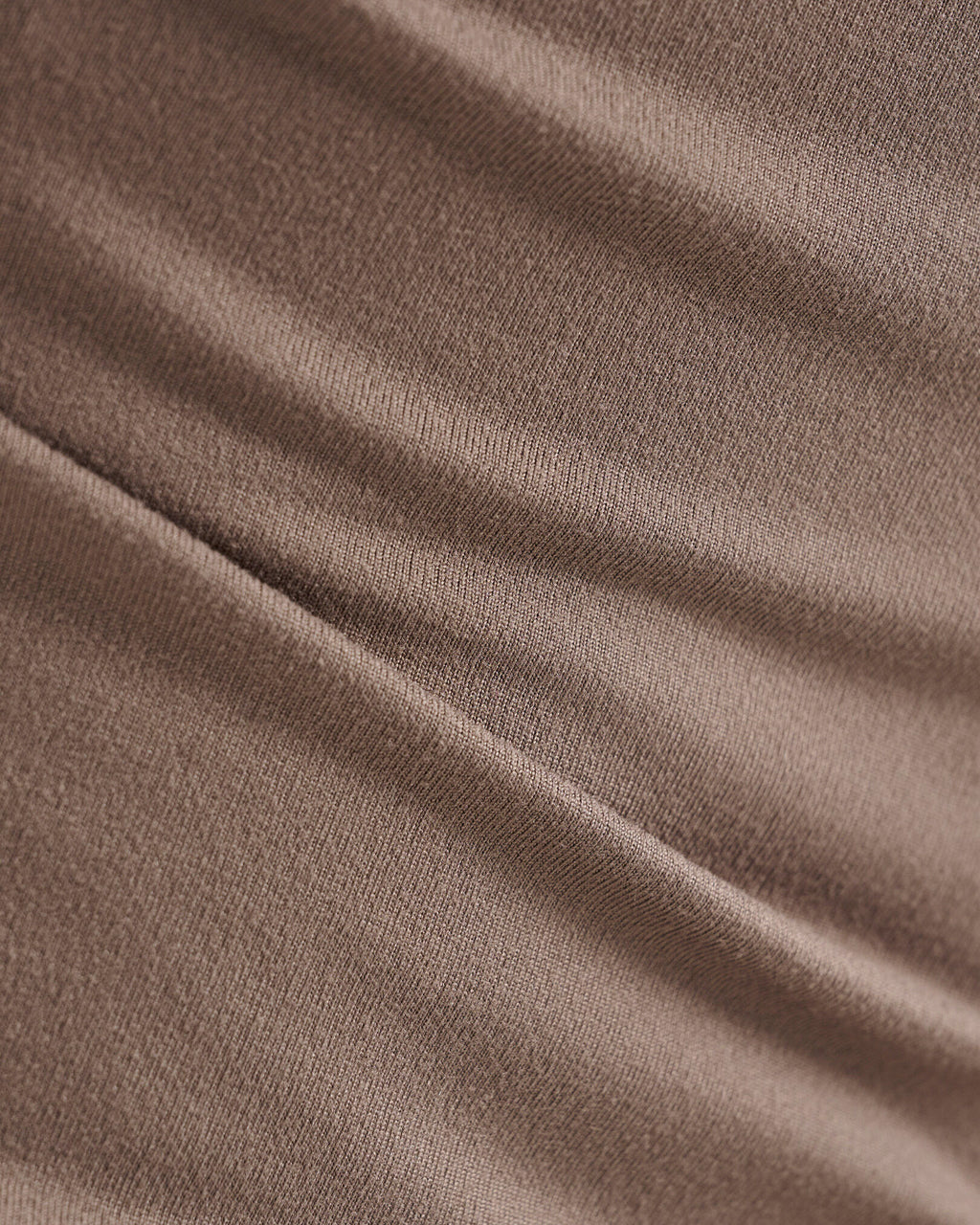Renew Knit Crop T-Shirt / FALCON BROWN