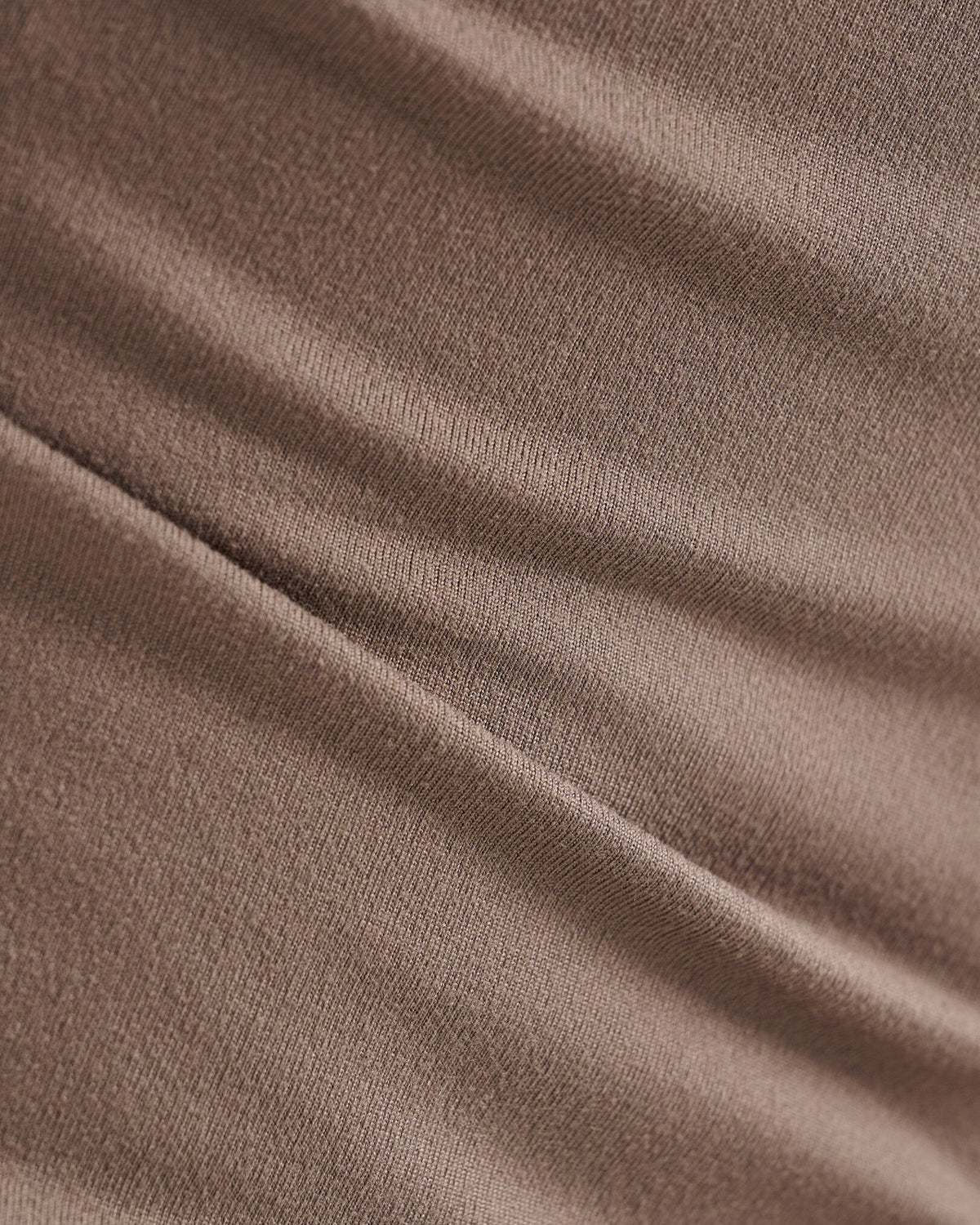Renew Knit Crop T-Shirt / FALCON BROWN