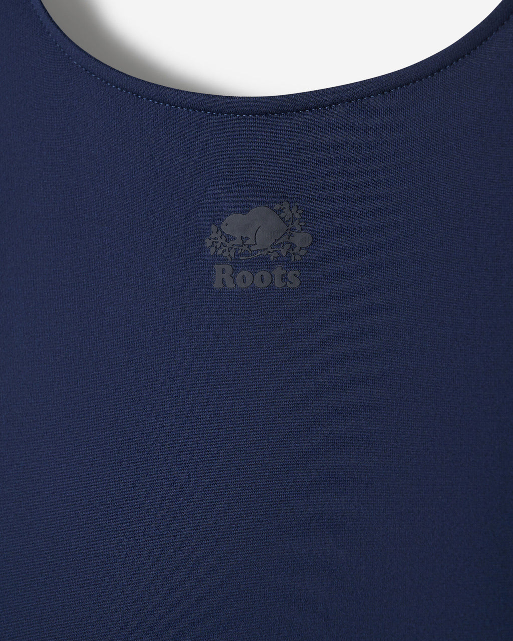Renew Knit Square Neck Dress / NAVY BLAZER