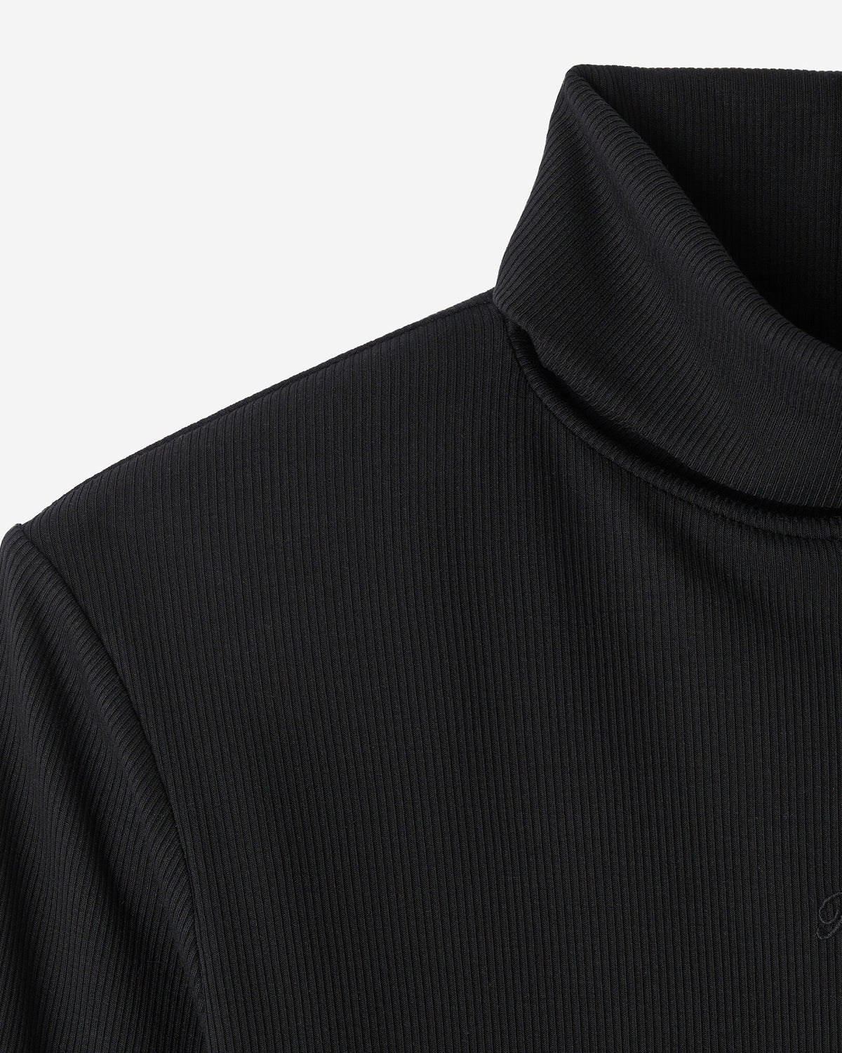 Rib Turtleneck / BLACK