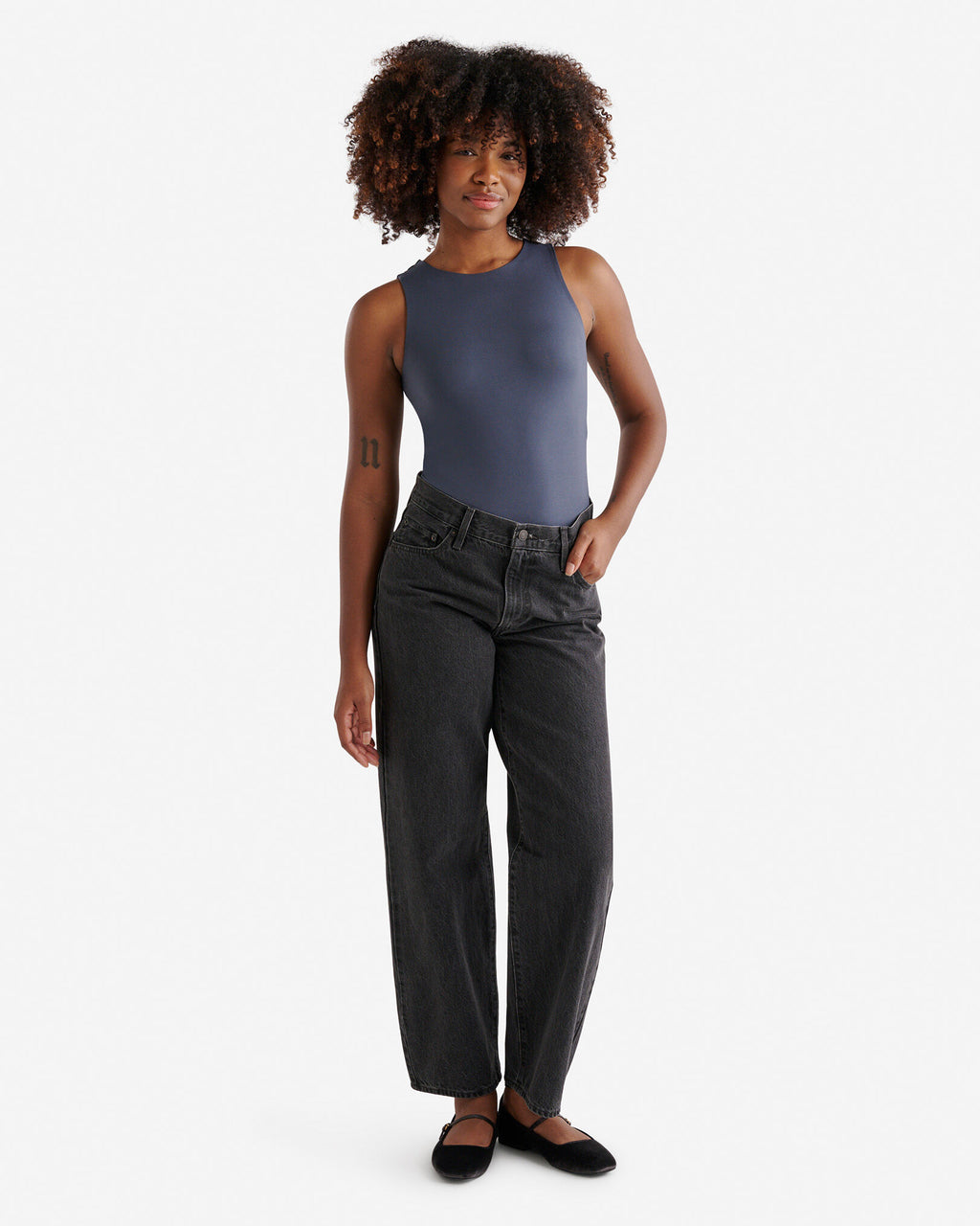 Renew Tank Bodysuit / DUSTY BLUE