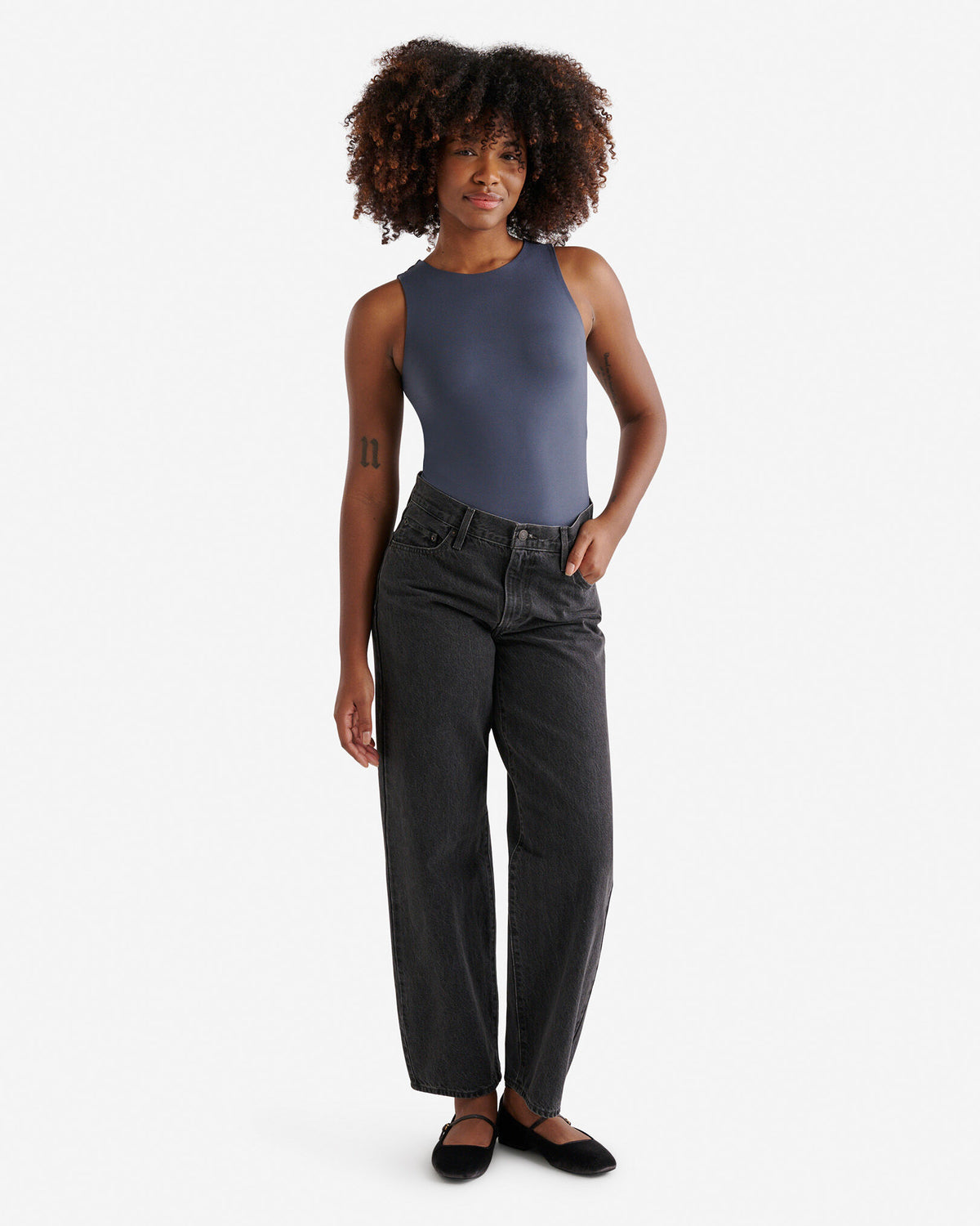 Renew Tank Bodysuit / DUSTY BLUE