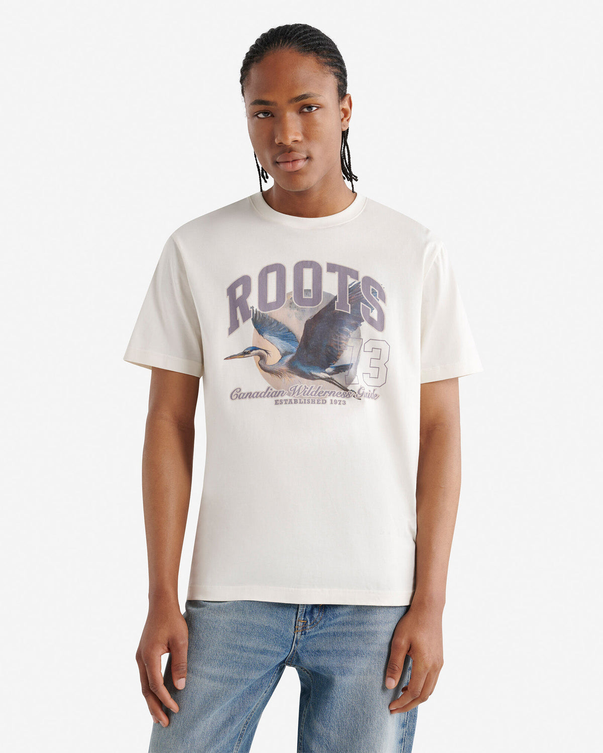 Mens  WildernessT-Shirt / GARDENIA WHITE