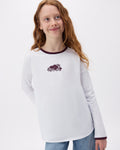 Girls Cooper Pop Relaxed Long Sleeve T-Shirt / WHITE