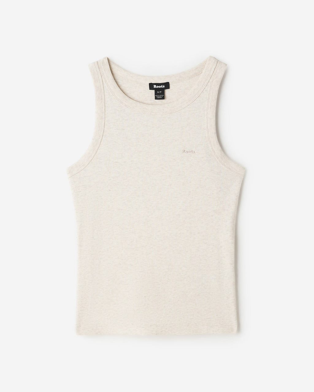 Roam Rib Fitted Tank Top / OATMEAL MIX