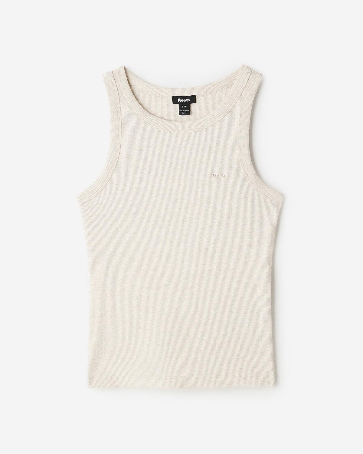 Roam Rib Fitted Tank Top / OATMEAL MIX