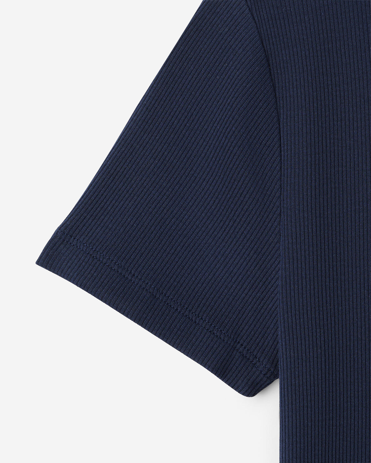 Roam Rib Fitted Short Sleeve Top / NAVY BLAZER