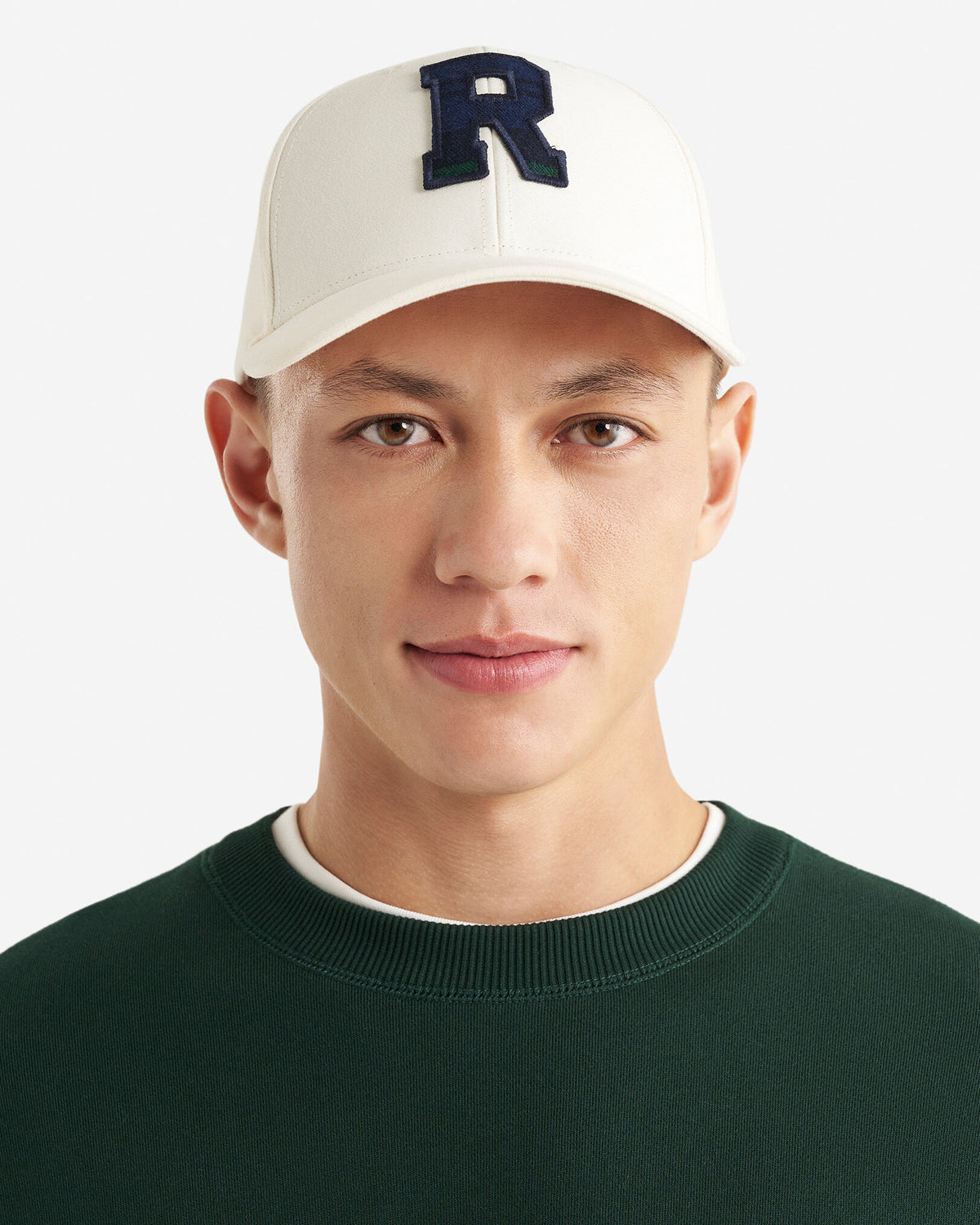 Plaid Baseball Cap / EGRET