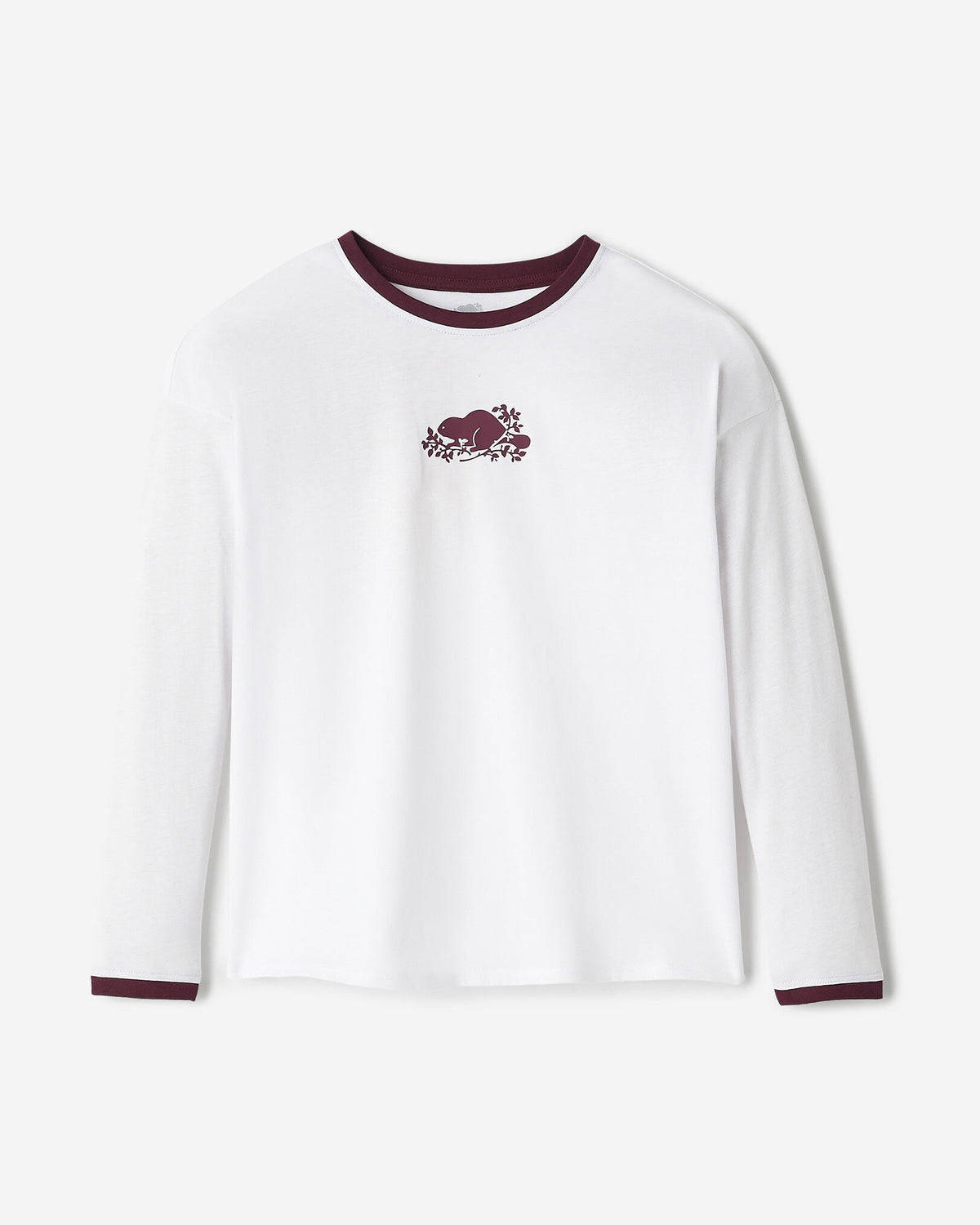 Girls Cooper Pop Relaxed Long Sleeve T-Shirt / WHITE