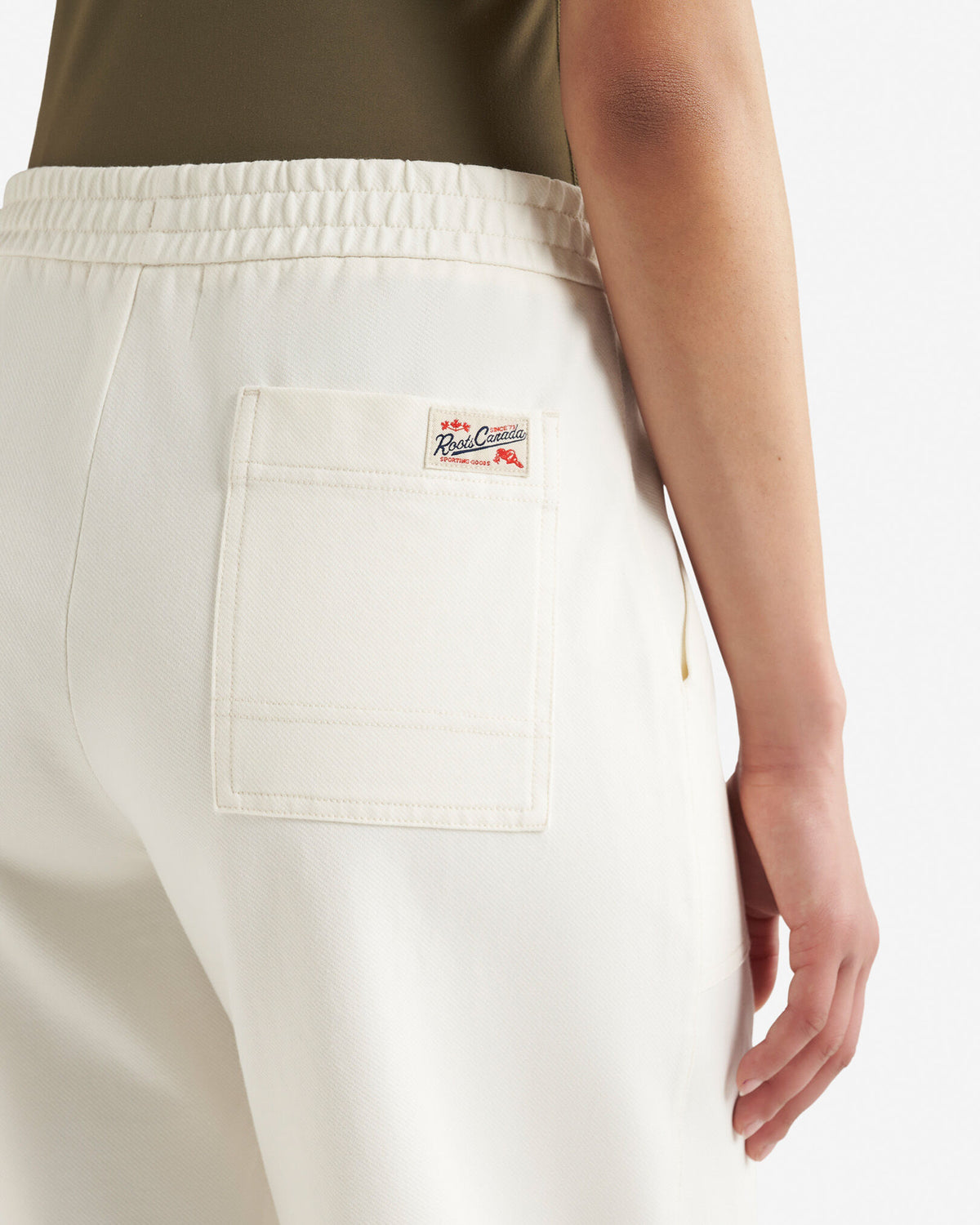 Welland Knit Twill Barrel Pant / EGRET