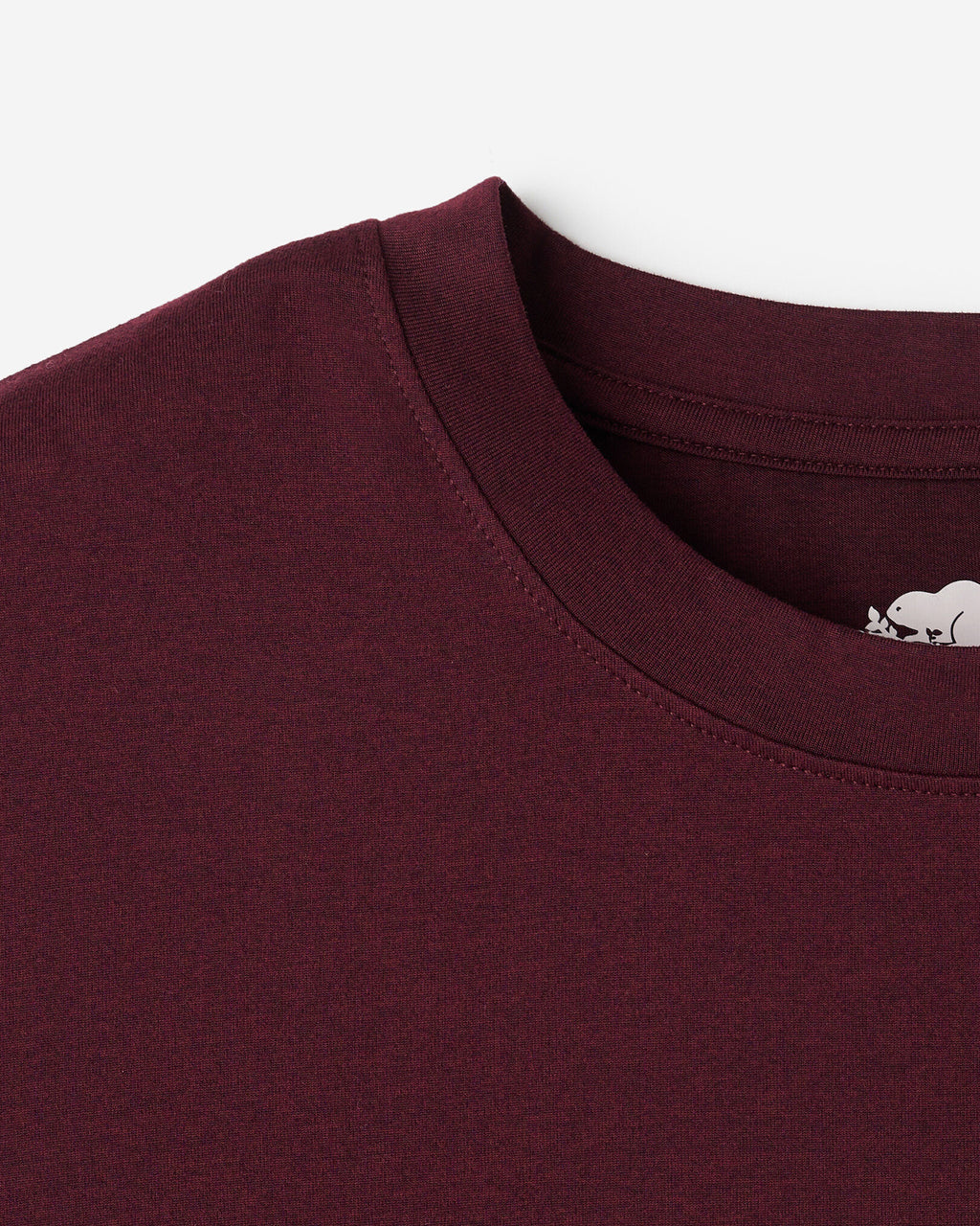 Renew Knit Classic Short Sleeve Top / MAROON FIG MIX