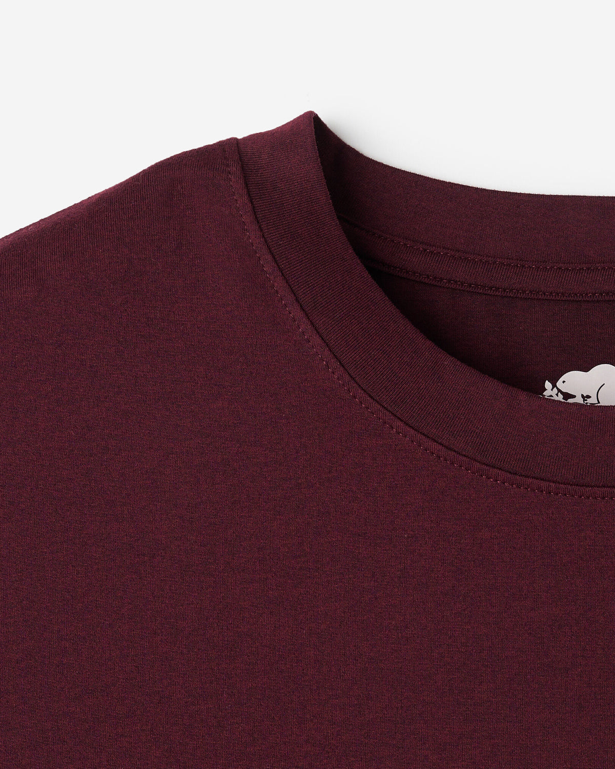 Renew Knit Classic Short Sleeve Top / MAROON FIG MIX